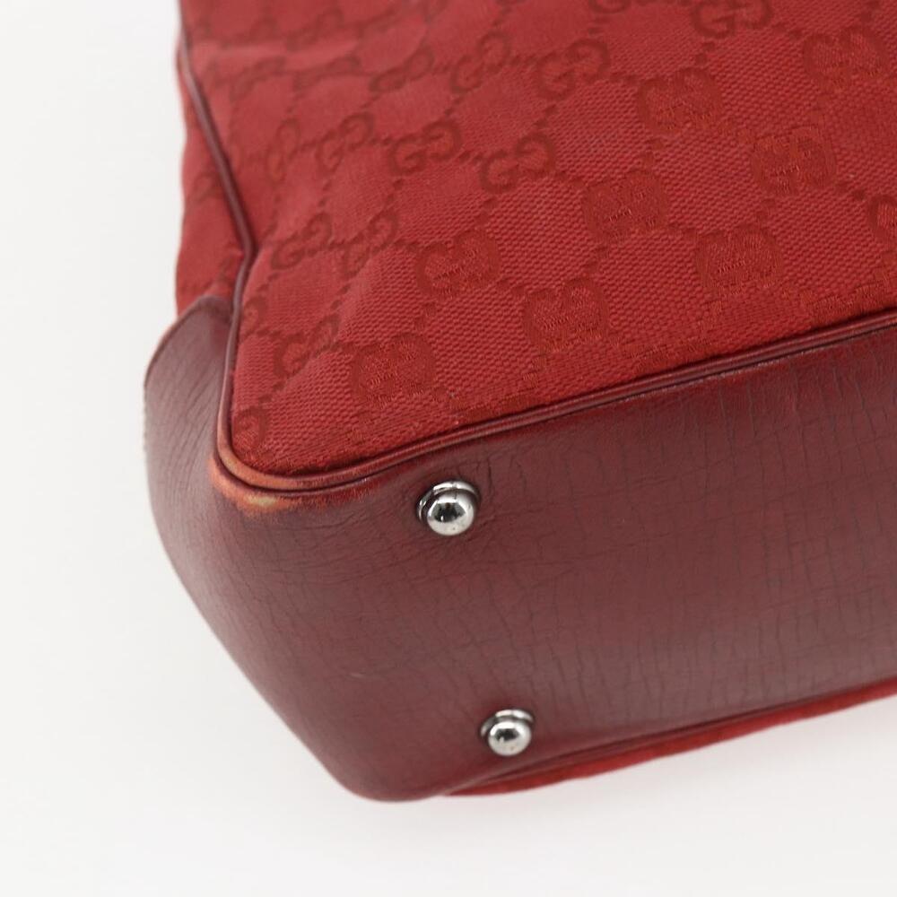 GUCCI GG Canvas Bamboo Hand Bag Red 112526 Auth ep12621 - Picture 16 of 16